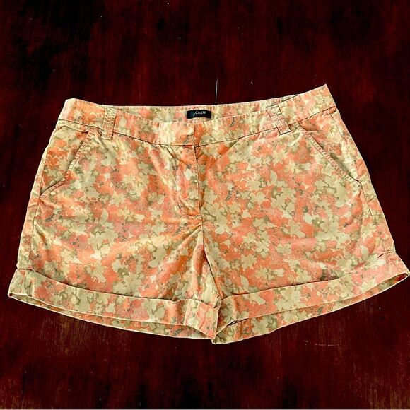 J. Crew Floral Shorts with cuffed hem. - Picture 1 of 4